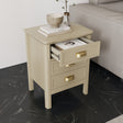 3 Drawer Bedside Table - Lawrence Mocha Range