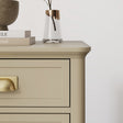 3 Drawer Bedside Table - Lawrence Mocha Range
