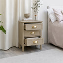 3 Drawer Bedside Table - Lawrence Mocha Range