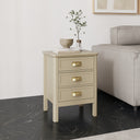 3 Drawer Bedside Table - Lawrence Mocha Range
