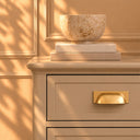 3 Drawer Bedside Table - Lawrence Taupe Range