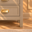 3 Drawer Bedside Table - Lawrence Taupe Range