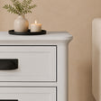 3 Drawer Bedside Table - Lawrence White Ivory Range