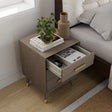 3 Drawer Bedside Table - Oslo Dark Wood Range