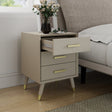 3 Drawer Bedside Table - Oslo Taupe Range