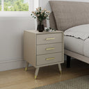 3 Drawer Bedside Table - Oslo Taupe Range