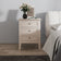 3 Drawer Bedside Table - Rowley Taupe Grey Range