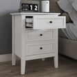 3 Drawer Bedside Table - Rowley White Range