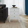3 Drawer Bedside Table - Rowley White Range