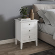 3 Drawer Bedside Table - Rowley White Range