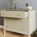 3 Drawer Chest of Drawers and Pair of Bedside Tables - Hales Taupe Range