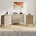 3 Drawer Chest of Drawers and Pair of Bedside Tables - Hales Taupe Range