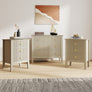 3 Drawer Chest of Drawers and Pair of Bedside Tables - Hales Taupe Range
