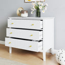 3 Drawer Chest of Drawers and Pair of Large Bedside Tables - Hales White Range