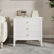 3 Drawer Chest of Drawers and Pair of Large Bedside Tables - Hales White Range