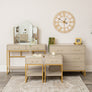 3 Drawer Chest of Drawers, Dressing Table & Pair of One Drawer Bedside Tables - Liana Taupe Range