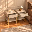 3 Drawer Chest of Drawers, Dressing Table Set &amp; Pair of One Drawer Bedside Tables - Liana Taupe Range