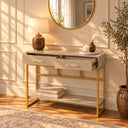 3 Drawer Chest of Drawers, Dressing Table Set &amp; Pair of Two Drawer Bedside Tables - Liana Taupe Range