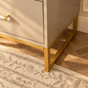 3 Drawer Chest of Drawers, Dressing Table Set &amp; Pair of Two Drawer Bedside Tables - Liana Taupe Range