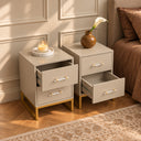 3 Drawer Chest of Drawers, Dressing Table Set &amp; Pair of Two Drawer Bedside Tables - Liana Taupe Range
