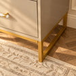 3 Drawer Chest of Drawers &amp; Pair of One Drawer Bedside Tables - Liana Taupe Range