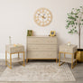3 Drawer Chest of Drawers & Pair of One Drawer Bedside Tables - Liana Taupe Range