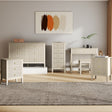 6 Drawer Chest of Drawers, Tall 5 Drawer Bedside Table, Pair of 3 Drawer Bedside Tables and Dressing Table Set - Hales Taupe Range