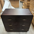 3 Drawer Dark Wood Chest of Drawers - Kingsley Range