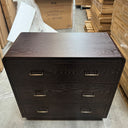 3 Drawer Dark Wood Chest of Drawers - Kingsley Range