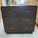 3 Drawer Dark Wood Chest of Drawers - Kingsley Range
