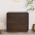 3 Drawer Dark Wood Chest of Drawers - Kingsley Range