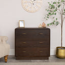 3 Drawer Dark Wood Chest of Drawers - Kingsley Range