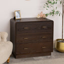 3 Drawer Dark Wood Chest of Drawers - Kingsley Range - Damaged Seconds