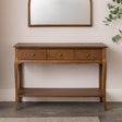 3 Drawer Dark Wood Console Table with Shelf - Ashwell Range