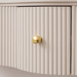3 Drawer Reeded Wall Mounted Floating Console &amp; Dressing Table - Willow Taupe-Grey Range
