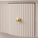 3 Drawer Reeded Wall Mounted Floating Console &amp; Dressing Table - Willow Taupe-Grey Range