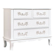 Antique White 4 Drawer Chest of Drawer & Pair of 3 Drawer Bedside Tables - Pays Blanc Range
