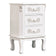 Antique White 4 Drawer Chest of Drawer & Pair of 3 Drawer Bedside Tables - Pays Blanc Range
