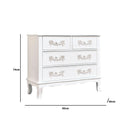 Antique White 4 Drawer Chest of Drawer & Pair of 3 Drawer Bedside Tables - Pays Blanc Range