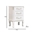 Antique White 4 Drawer Chest of Drawer & Pair of 3 Drawer Bedside Tables - Pays Blanc Range