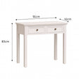White 2 Drawer Console / Dressing Table - Daventry White Range