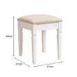 White Cushioned Dressing Table Stool - Daventry White Range
