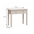 2 Drawer Console / Dressing Table - Daventry Taupe-Grey Range