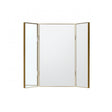 Large Gold Dressing Table Triple Mirror - 70cm x 60cm