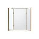 Large Gold Dressing Table Triple Mirror - 70cm x 60cm