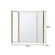 Large Gold Dressing Table Triple Mirror - 70cm x 60cm