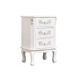 Antique White 3 Drawer Bedside Table - Pays Blanc Range