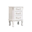 Pair of Antique White 3 Drawer Bedside Tables - Pays Blanc Range