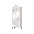 Antique White Mirrored Closet - Pays Blanc Range