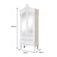Antique White Mirrored Closet - Pays Blanc Range
